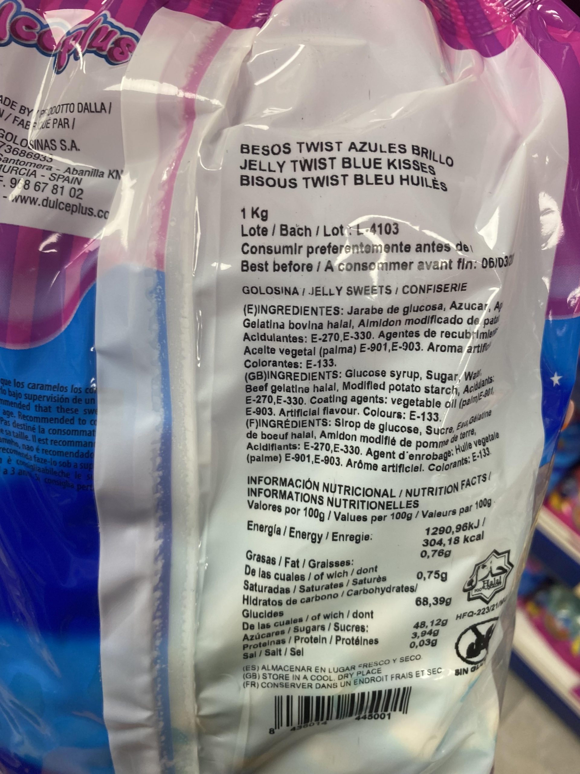 BESOS TWIST AZULES BRILLO 1KG DULCEPLUS - Imagen 5