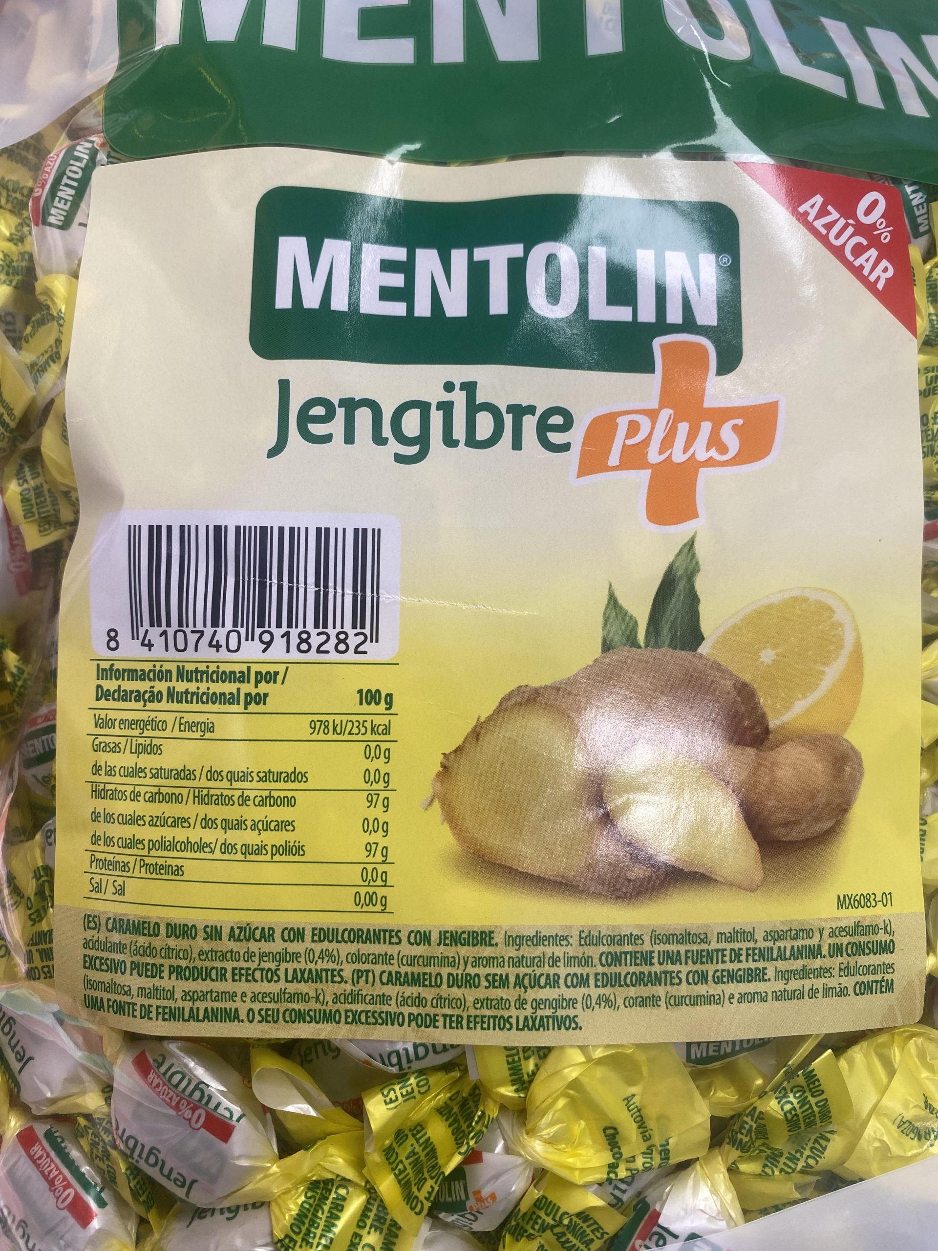 MENTOLIN PLUS JENGIBRE S/A 1KG - Imagen 4