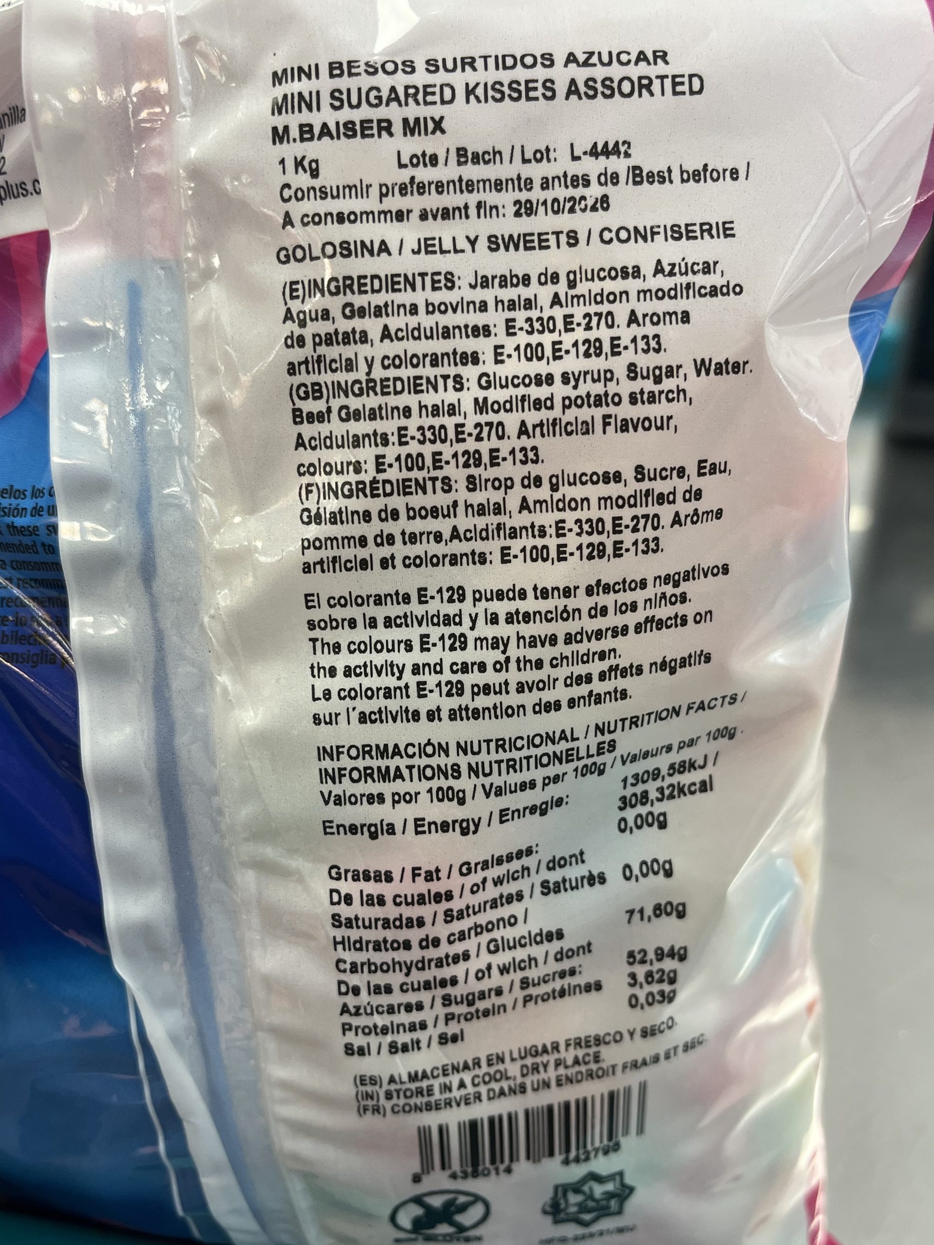 MINI BESOS SURTIDOS AZÚCAR 1 KG DULCEPLUS - Imagen 4