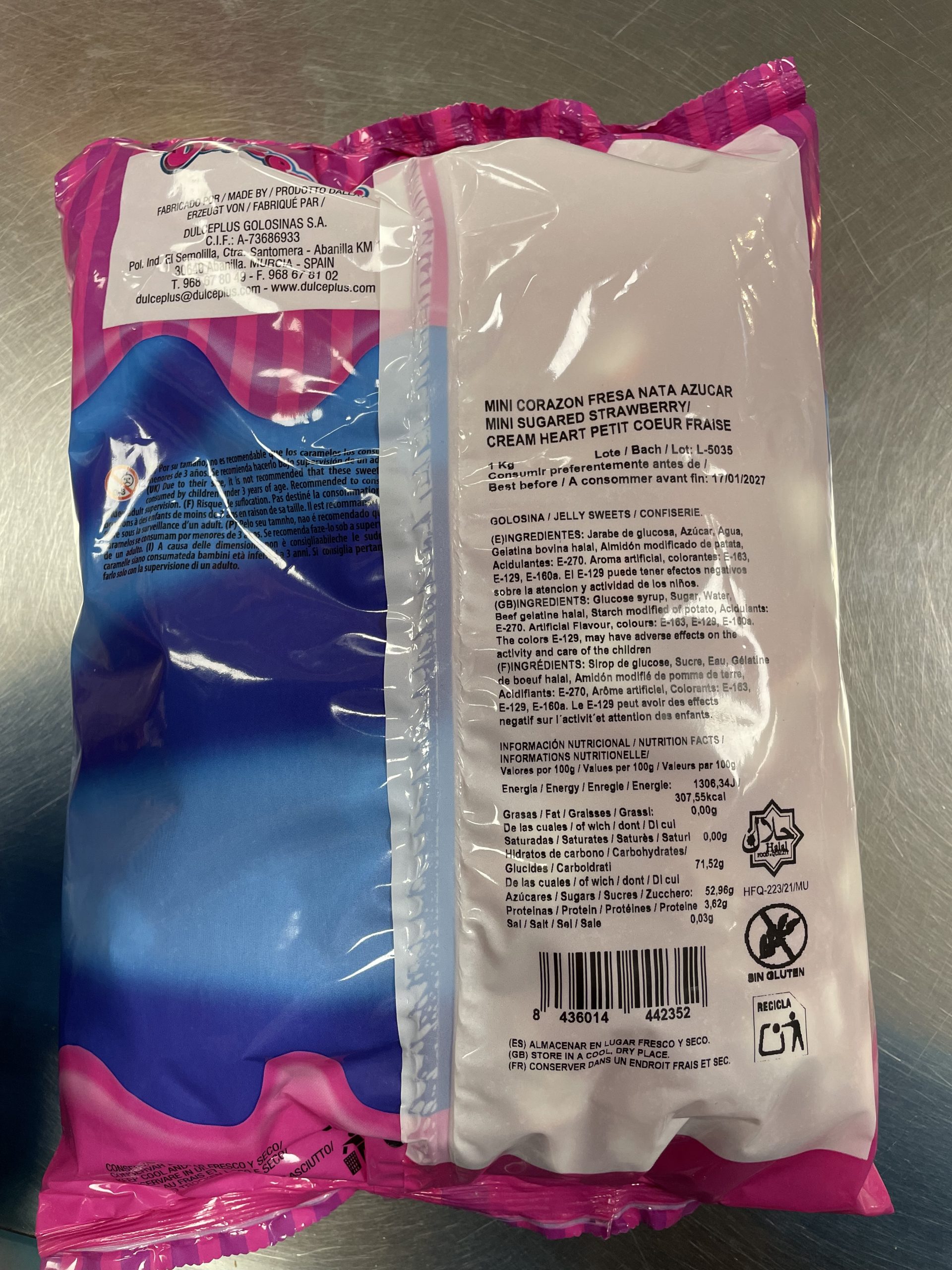 MINI CORAZÓN AZÚCAR 1 KG. DULCEPLUS - Imagen 2