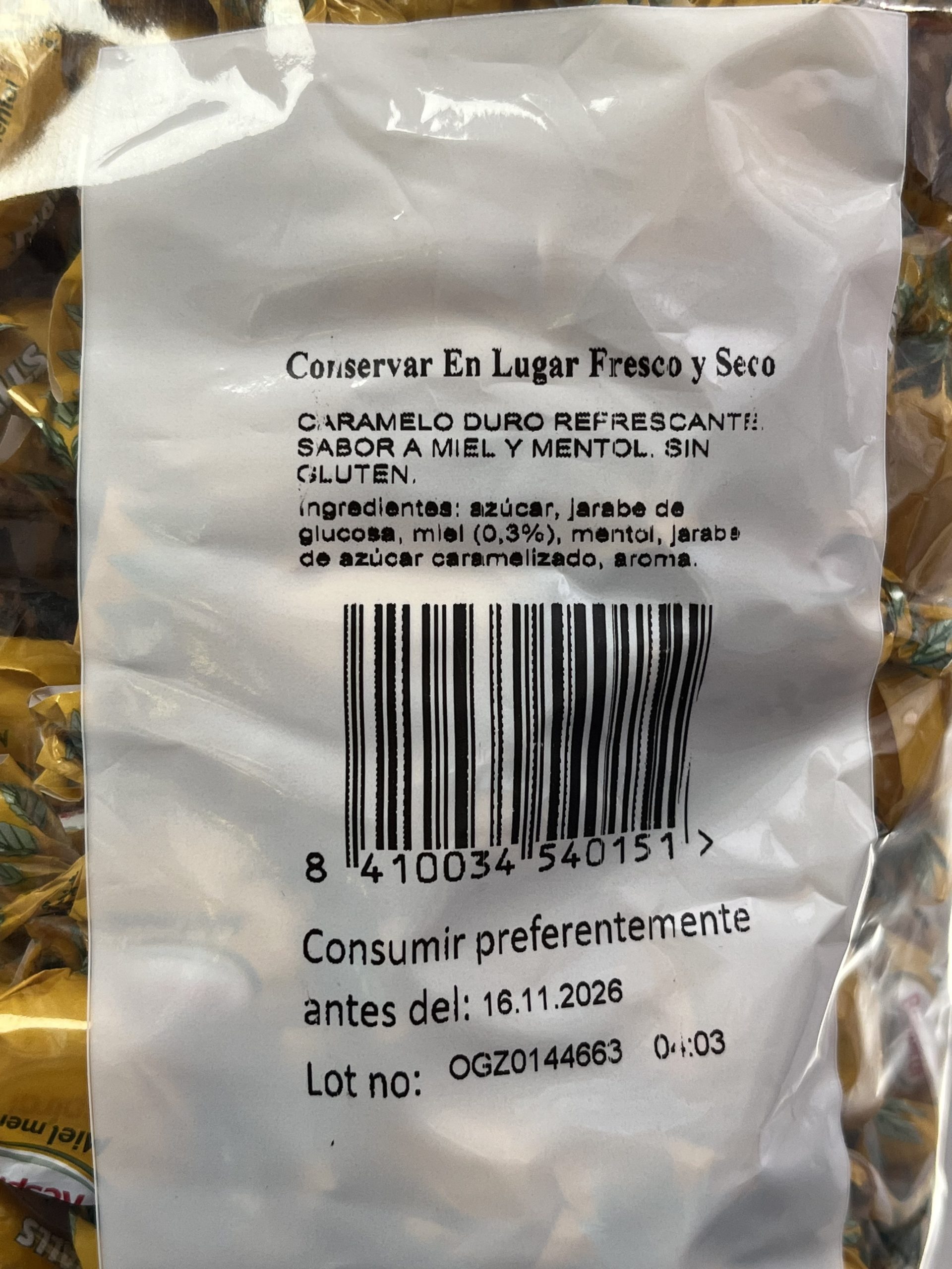RESPIRAL MIEL-MENTOL 1 KG. - Imagen 4