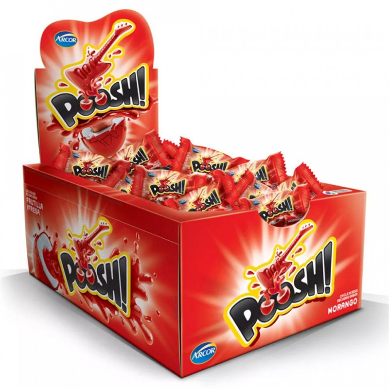 Chicles Poosh Fresa 40 Unds - Arcor