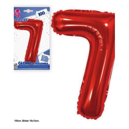 Globo Nº7 Rojo 1M - Eurofiestas