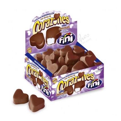 Corazones Choco Leche 75U Fini
